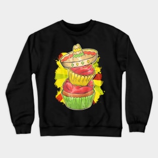 Cinco De Mayo Cake With Mexican Hat Crewneck Sweatshirt